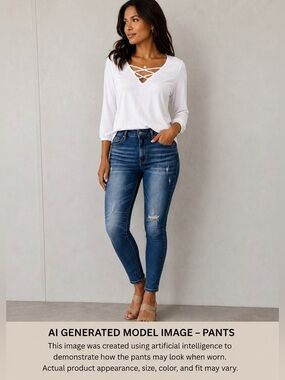 NWT Copper Flash Curvy High Rise Skinny Stretch Comfy Size 14